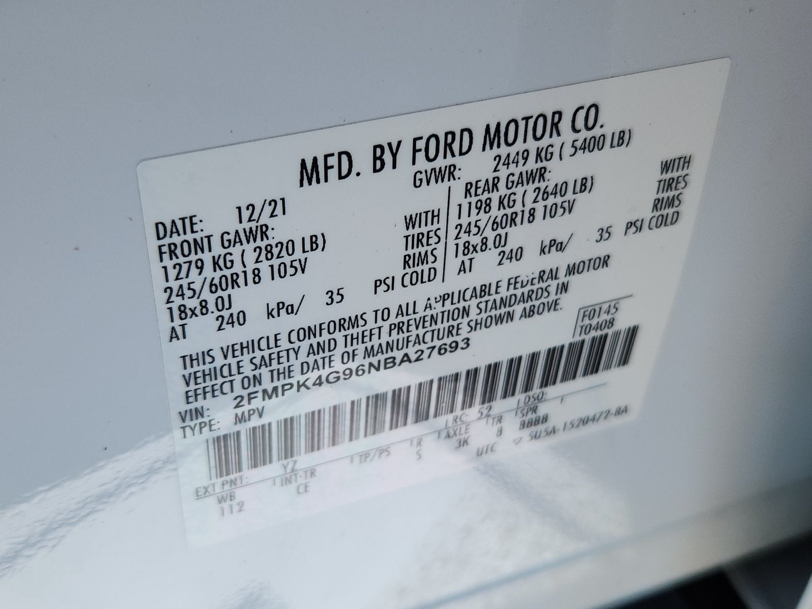 2022 Ford Edge SE AWD