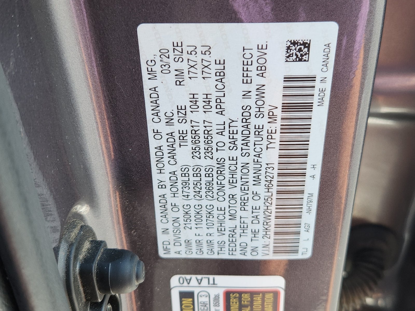 2020 Honda CR-V LX AWD