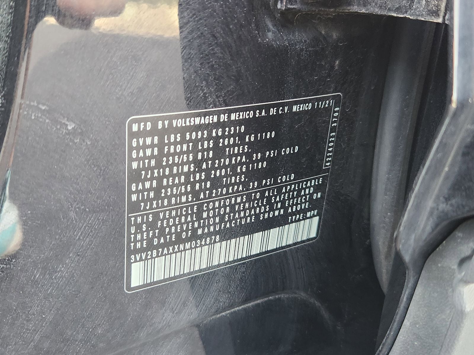 2022 Volkswagen Tiguan 2.0T SE AWD