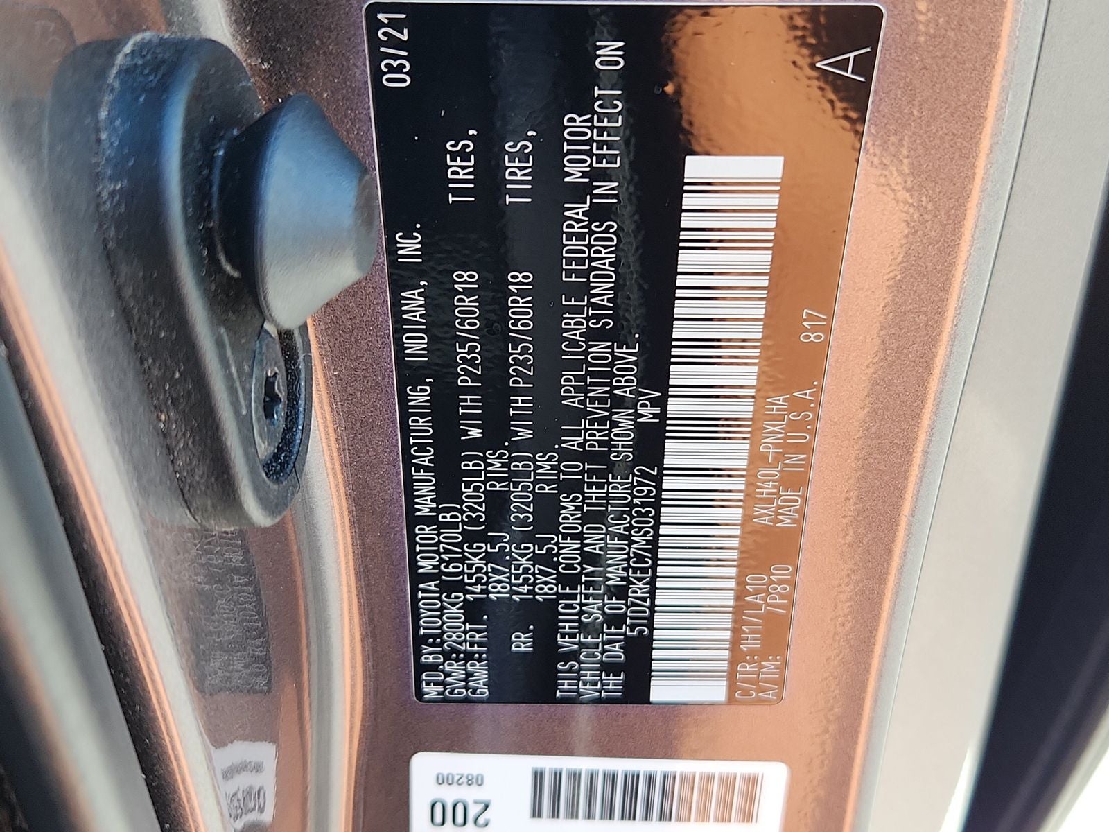 2021 Toyota Sienna FWD 7 Passenger