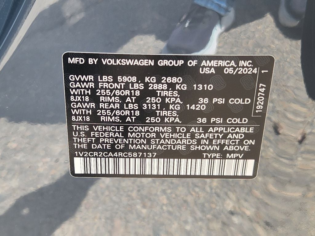2024 Volkswagen Atlas 2.0T Peak Edition SE w/Technology