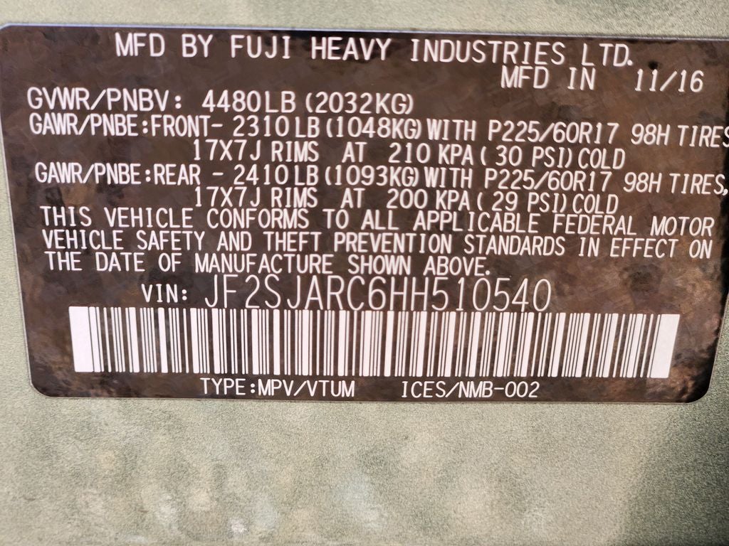 2017 Subaru Forester 2.5i Limited