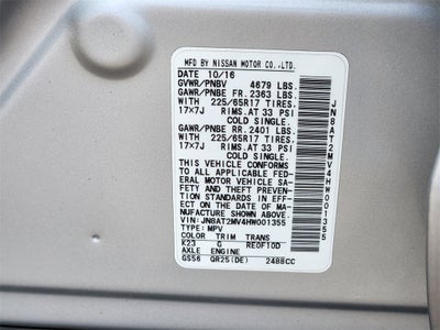 2017 Nissan Rogue SV