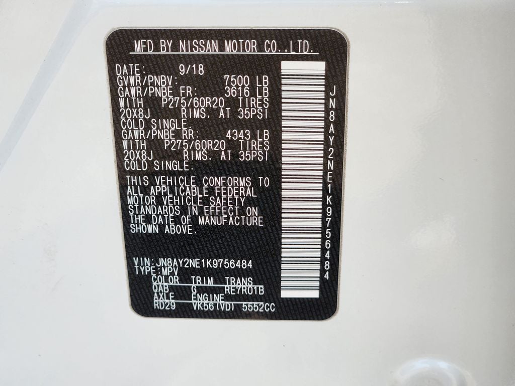 2019 Nissan Armada Platinum