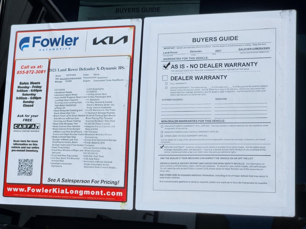 2021 Land Rover Defender 110 X-Dynamic HSE