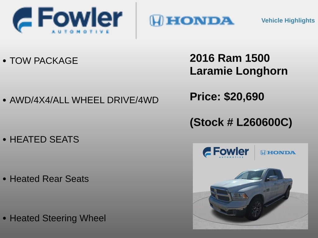 2016 RAM 1500 Laramie Longhorn