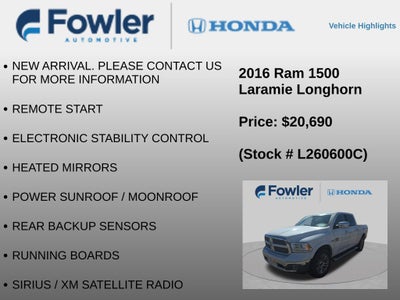 2016 RAM 1500 Laramie Longhorn