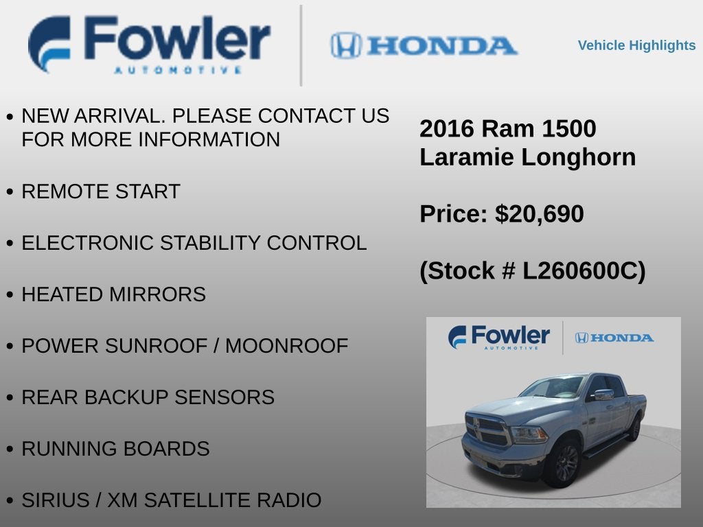 2016 RAM 1500 Laramie Longhorn
