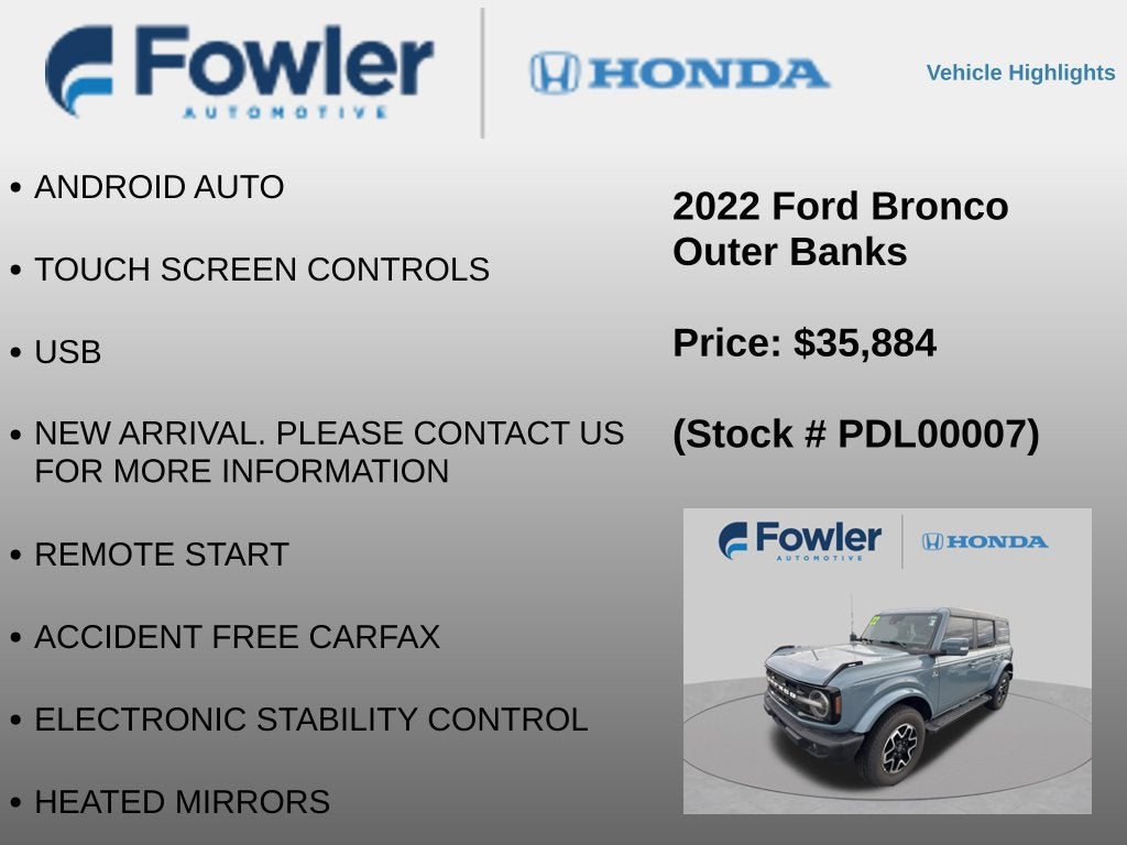 2022 Ford Bronco Outer Banks