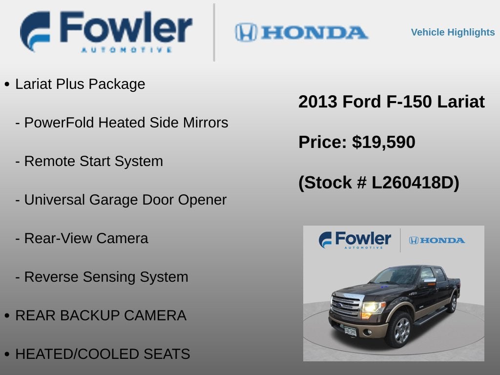 2013 Ford F-150 Lariat