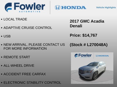 2017 GMC Acadia Denali
