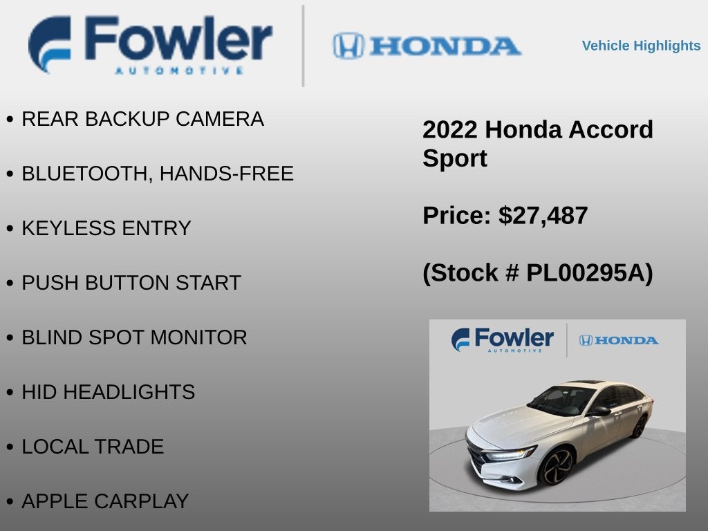 2022 Honda Accord Sport 2.0T