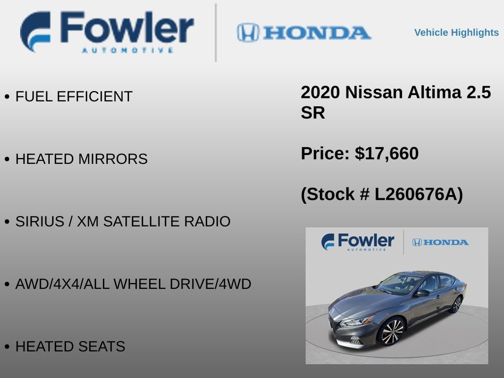 2020 Nissan Altima 2.5 SR