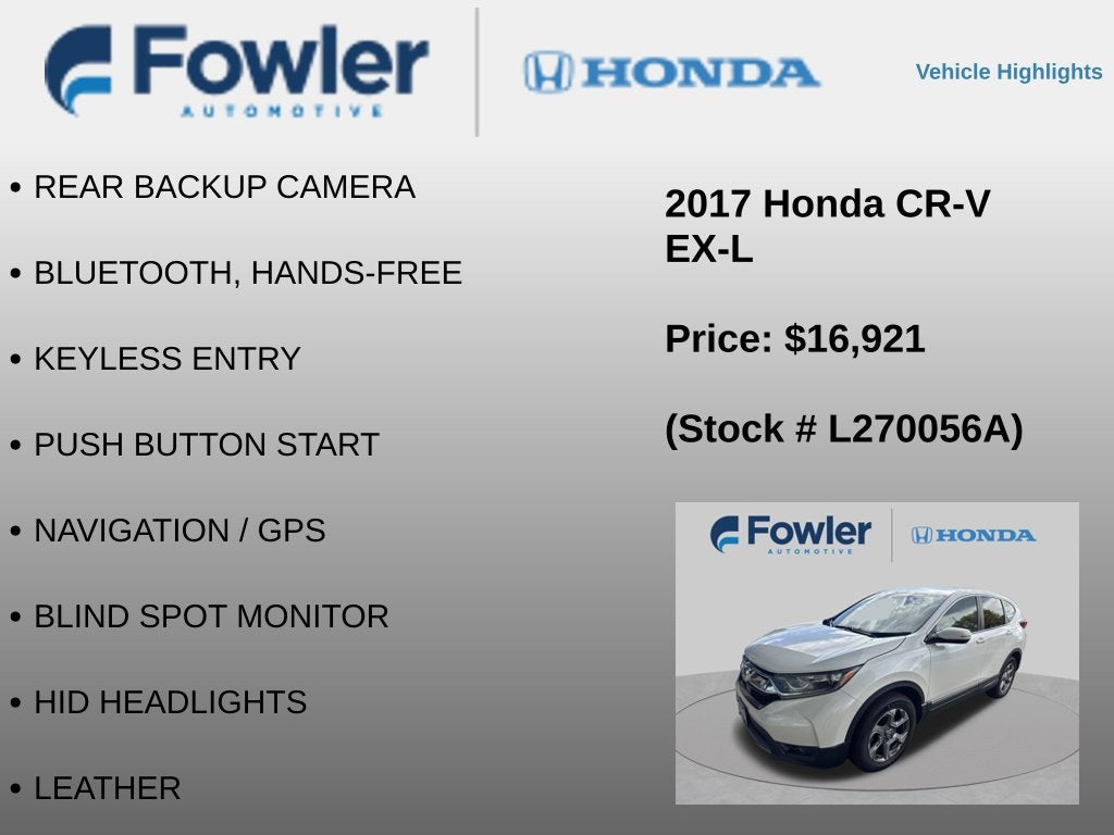 2017 Honda CR-V EX-L