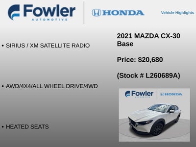 2021 Mazda Mazda CX-30 2.5 S