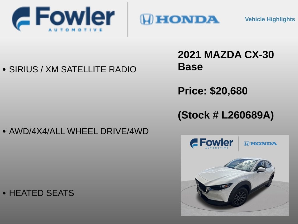 2021 Mazda Mazda CX-30 2.5 S