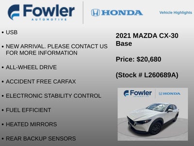 2021 Mazda Mazda CX-30 2.5 S
