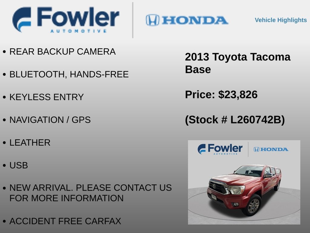 2013 Toyota Tacoma Base V6