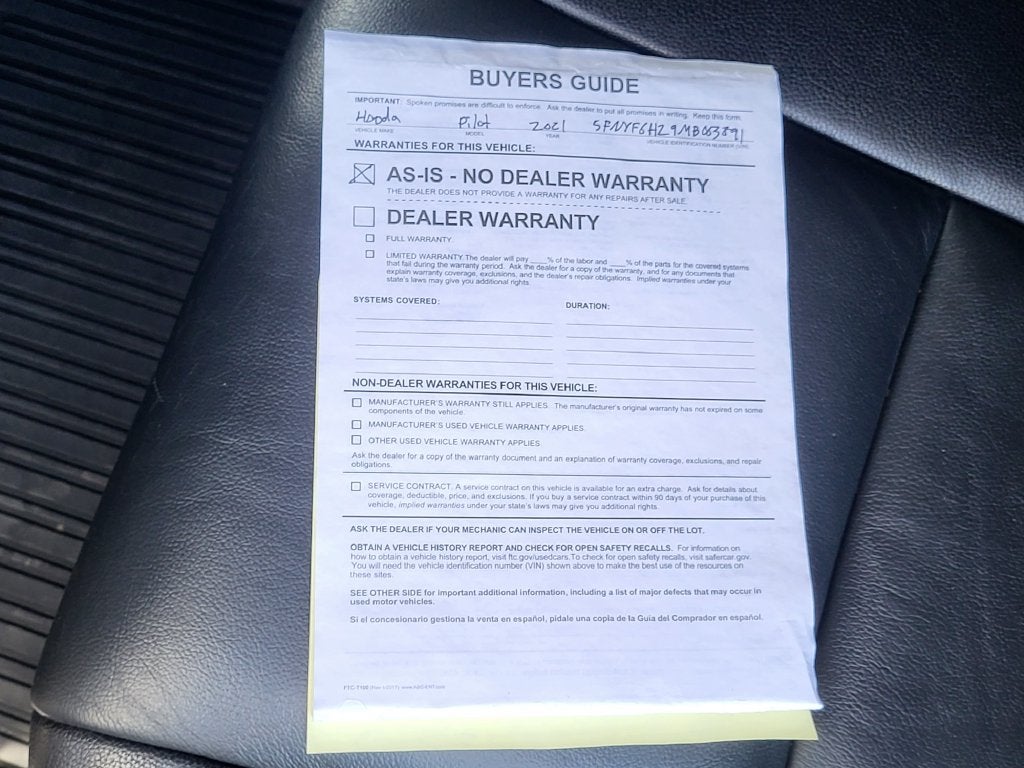 2021 Honda Pilot Special Edition