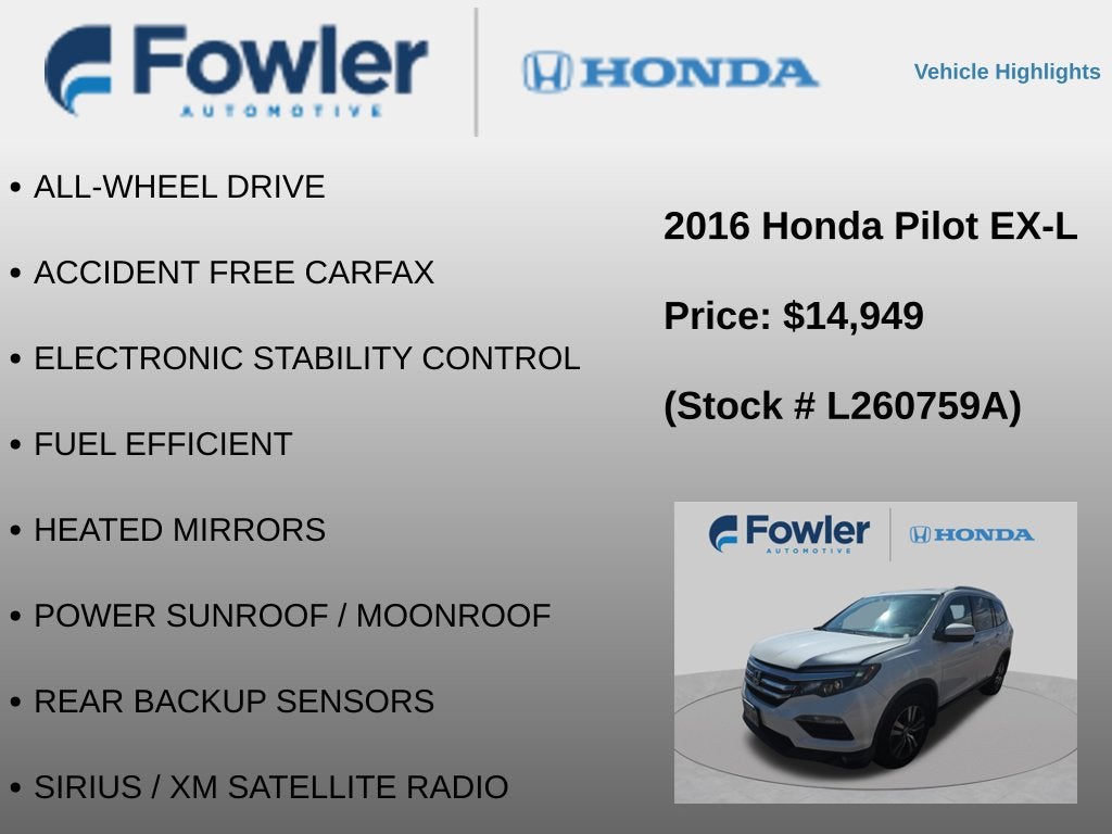 2016 Honda Pilot EX-L