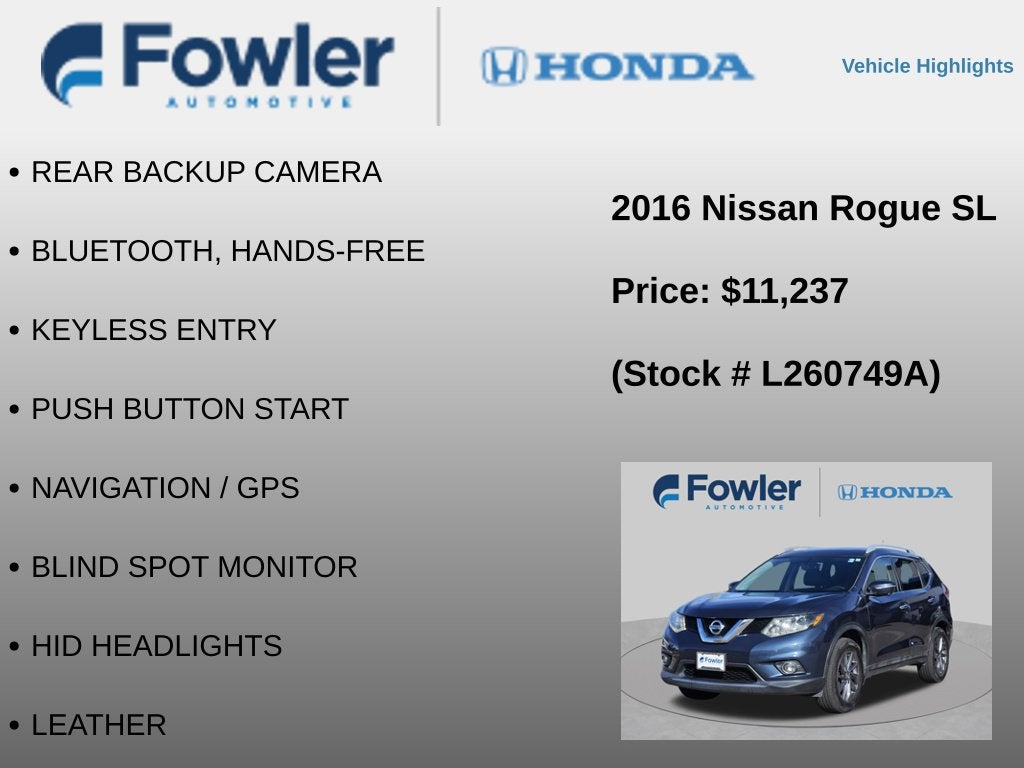 2016 Nissan Rogue SL