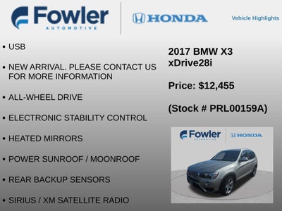 2017 BMW X3 xDrive28i