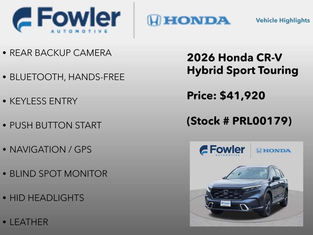 2026 Honda CR-V Hybrid Sport Touring