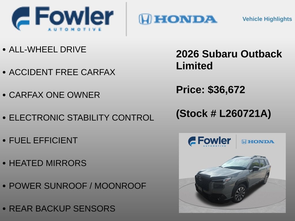 2026 Subaru Outback Limited