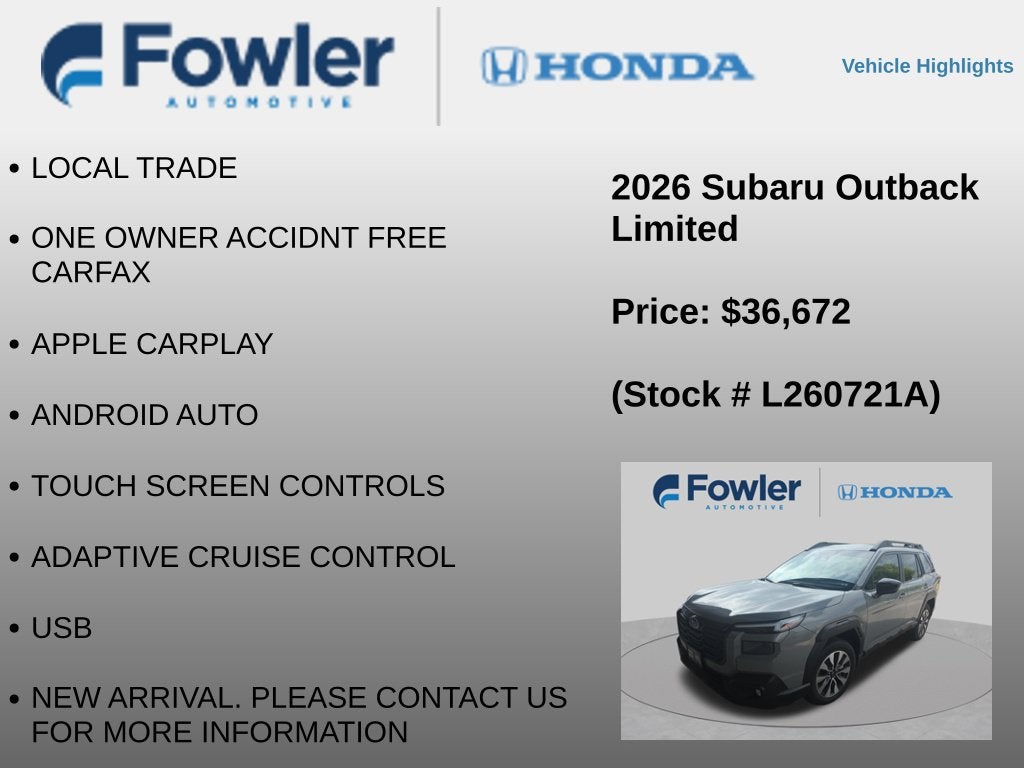 2026 Subaru Outback Limited