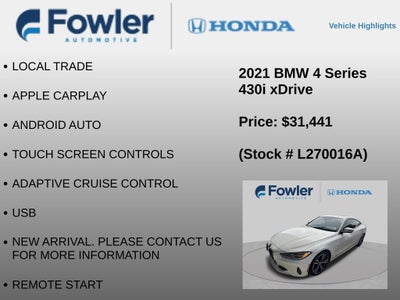 2021 BMW 4 Series 430i xDrive