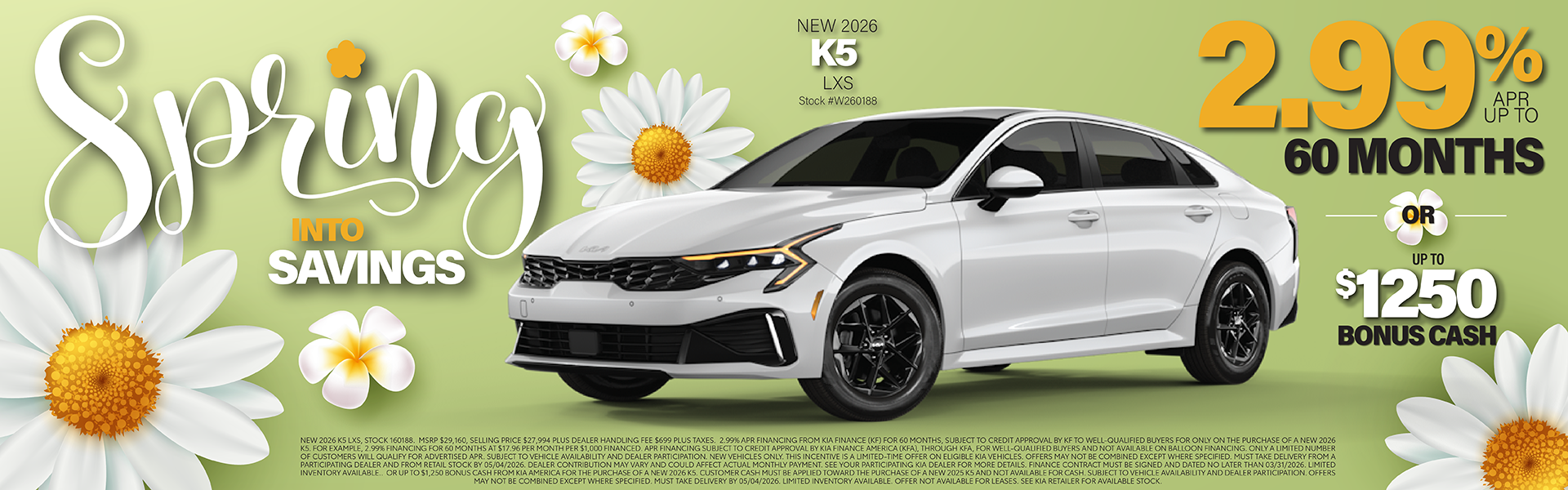 Kia K5 Finance Offer