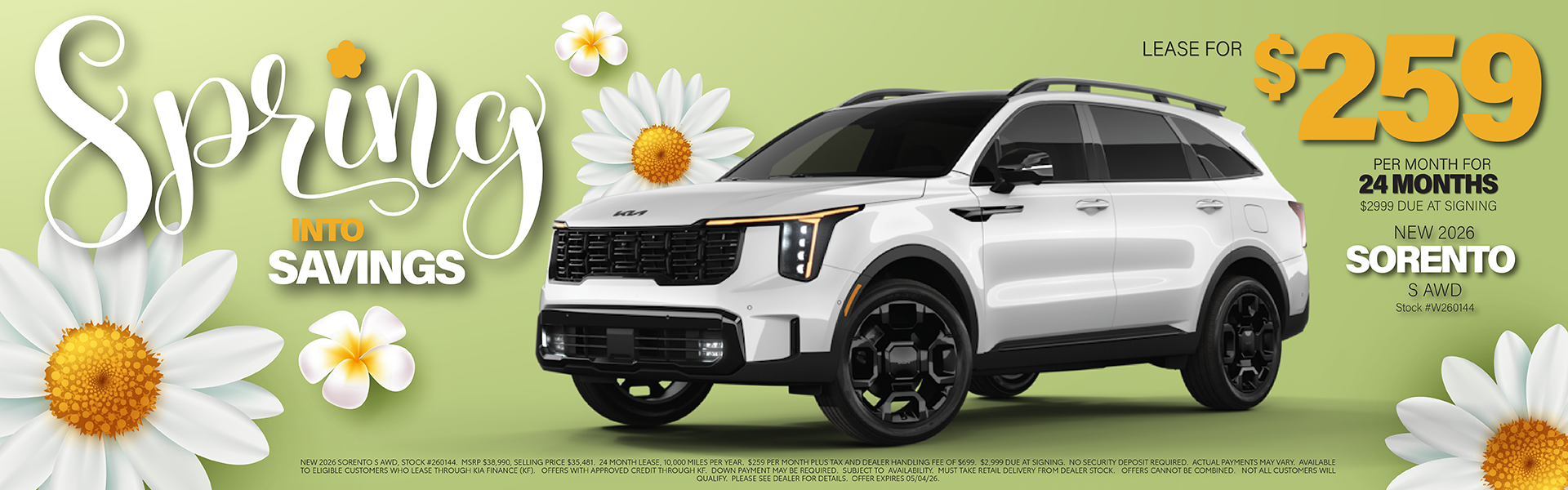 Kia Sorento Lease Offer