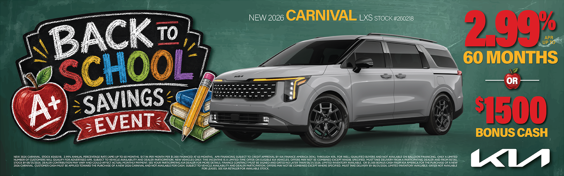Carnival Finance or Bonus Cash Offer