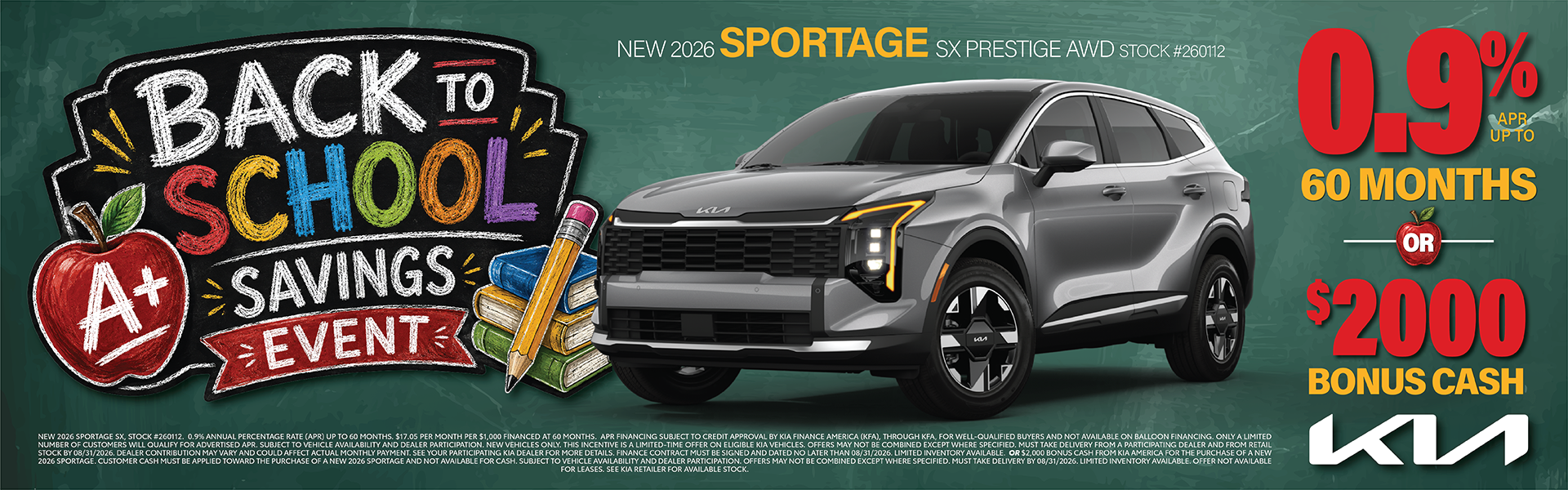 Sportage Finance of Bonus Cash Offer