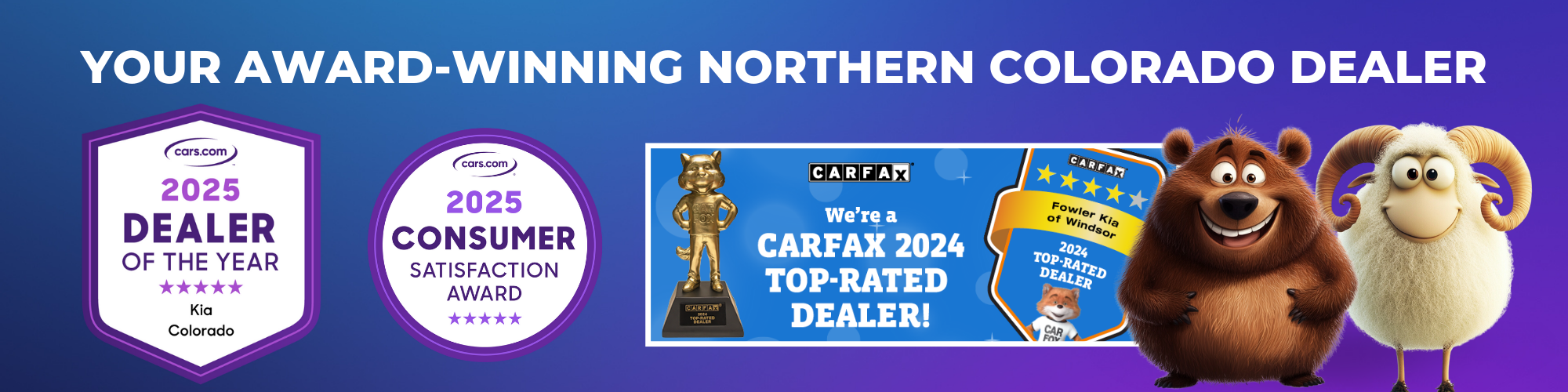 Fowler Kia Award Wining Dealership Banner