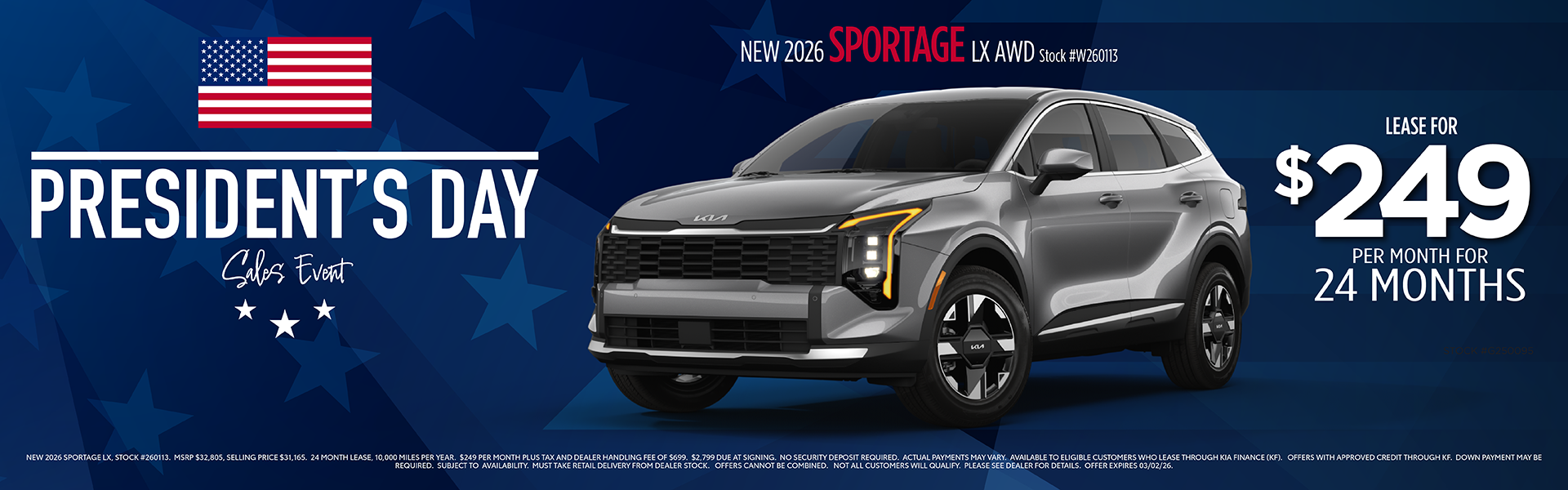 Kia Sportage Lease Offer