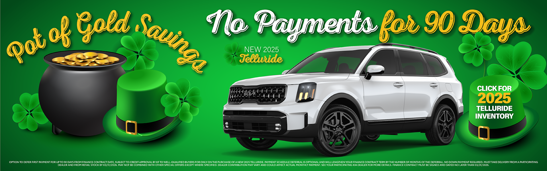 New 2025 Telluride No Payment for 90 Days