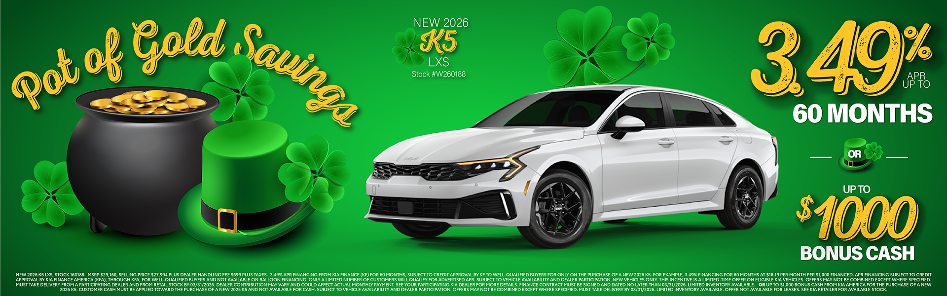 Kia K5 Finance Offer