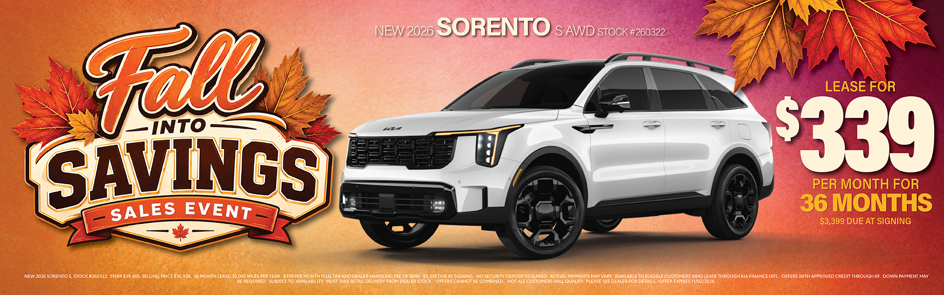 Sorento Lease Offer