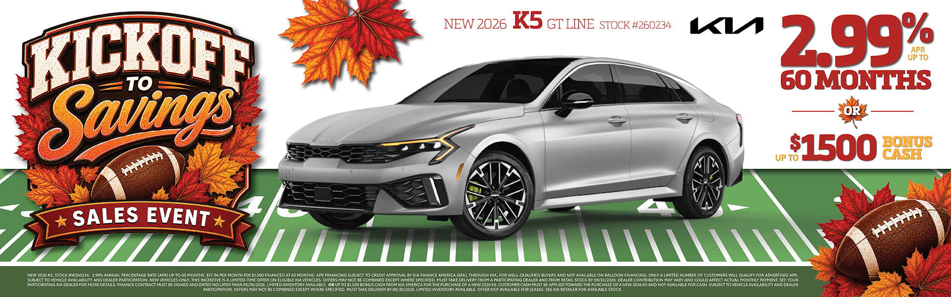 K5 Finance of Bonus Cash Offer